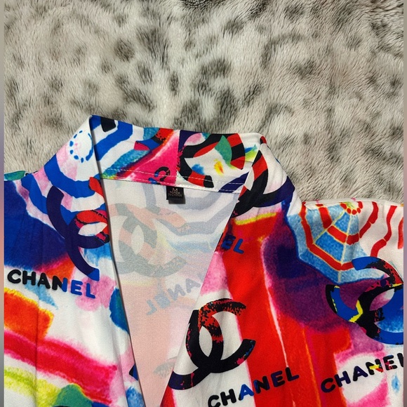 Chanel Colorful Logo Print Blouse - Picture 10 of 16